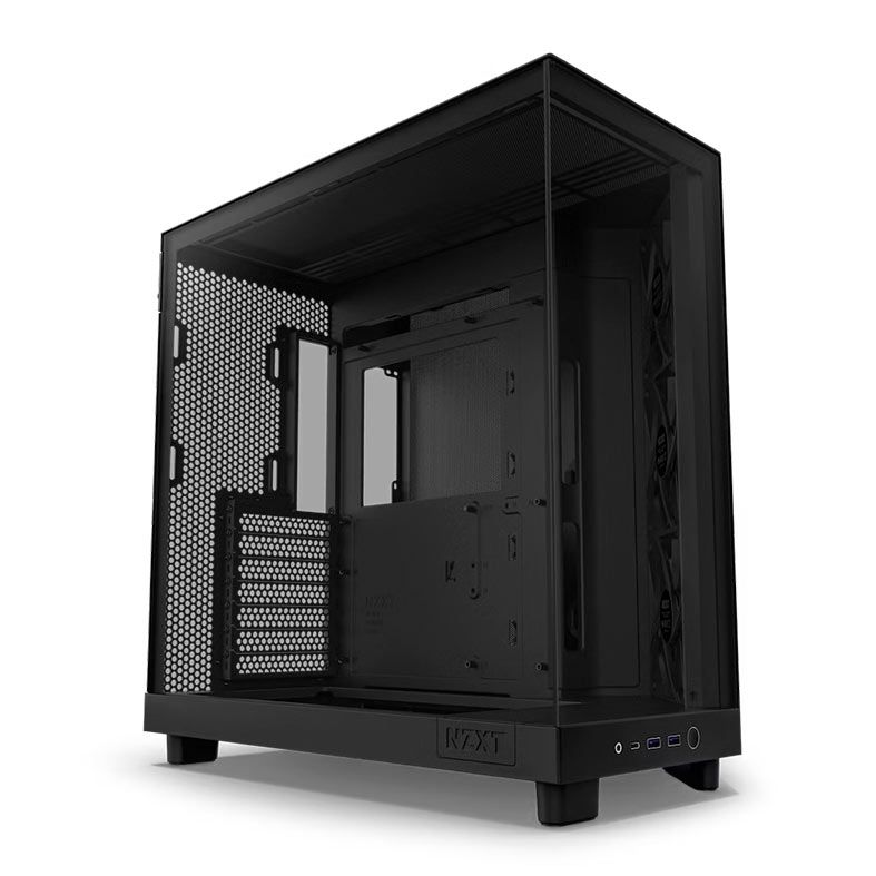 Gabinete Gamer NZXT H6 Flow, RGB, Mid-Tower, Lateral De Vidro, Com 3 Fans, Preto, CC-H61FB-R1