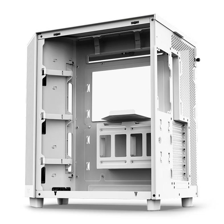 Gabinete Gamer NZXT H6 Flow, RGB, Mid-Tower, Lateral De Vidro, Com 3 Fans, Branco, CC-H61FW-R1