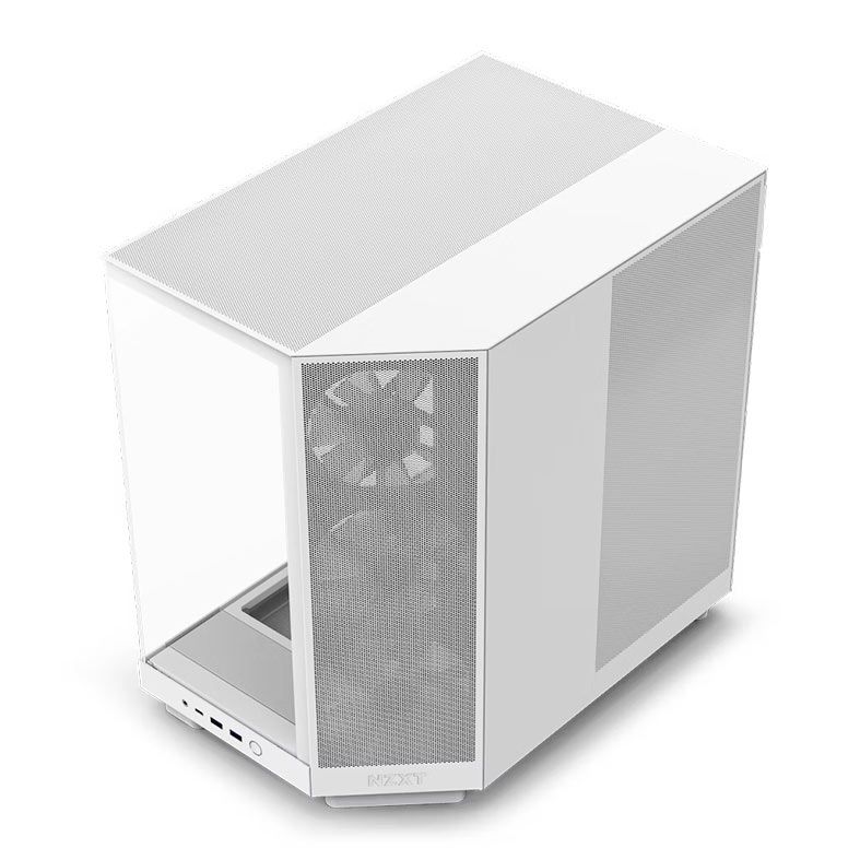 Gabinete Gamer NZXT H6 Flow, RGB, Mid-Tower, Lateral De Vidro, Com 3 Fans, Branco, CC-H61FW-R1