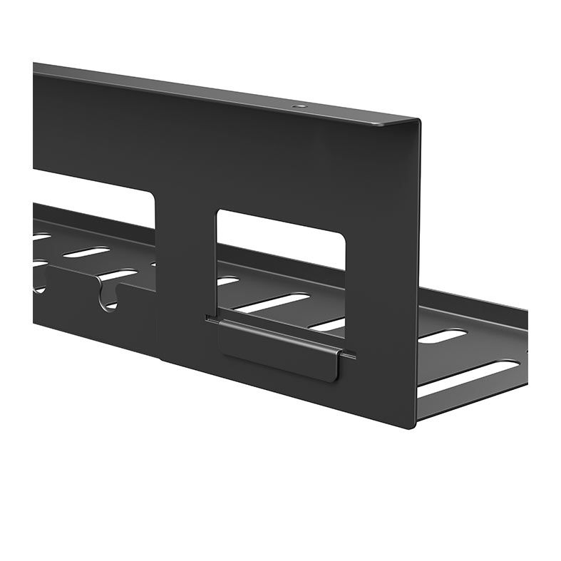Bandeja Organizadora de Cabos Brateck, Fixacao Sobre a Mesa, Preto, CC11-13-1