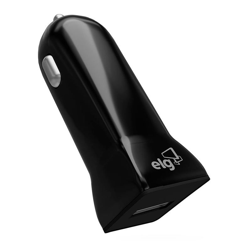 Carregador Veicular ELG CC1SPT, USB, 1A, Preto, CC1SPT