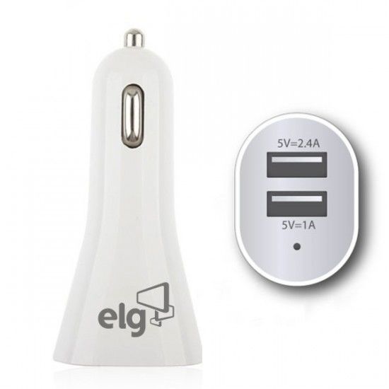 Carregador veicular universal CC2S , 2 saídas USB , ELG - BOX