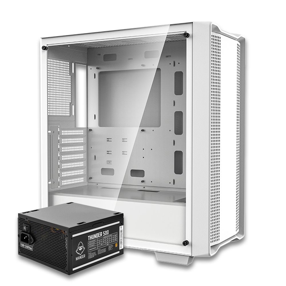 Gabinete Gamer Deepcool CC560 WH, Branco + Fonte Mancer Thunder 500W