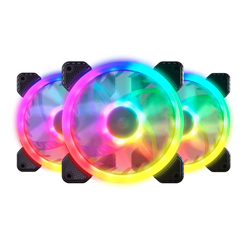 Kit Ventoinhas Cougar Vortex VX120, ARGB, 3x120mm, Preta, CF-VX12HB3-RGB