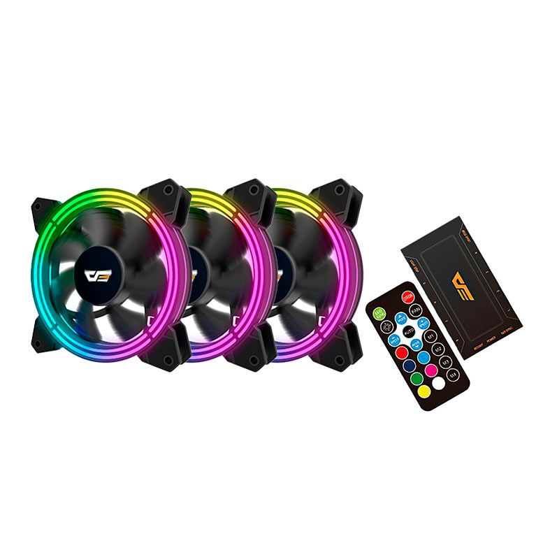 Kit Ventoinhas Aigo DarkFlash CF11 Pro 3in1 ARGB 3x120mm