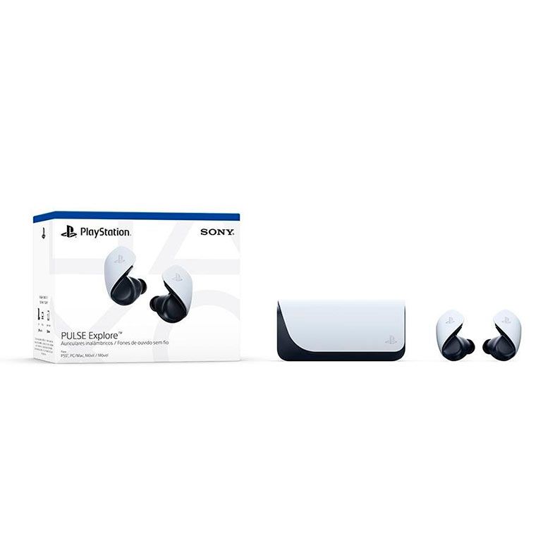 Fone de Ouvido Intra Auricular Sony Pulse Explore, PC/PS5, Bluetooth, Branco, CFI-ZWE1L