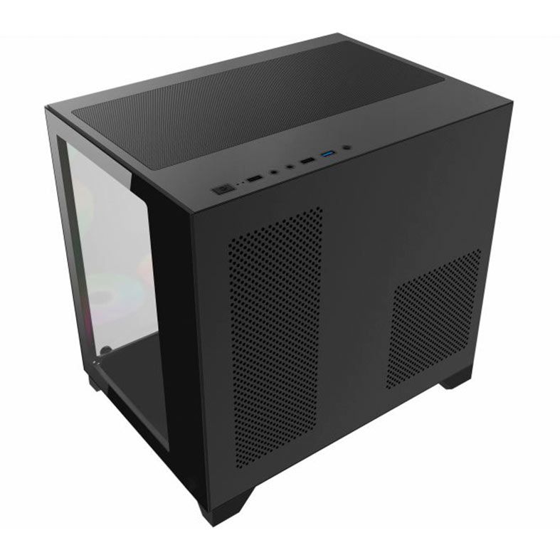 Gabinete Gamer K-MEX CG-xxAD, Mid-Tower, Lateral de Vidro, Preto, CG01ADRH001CB0X