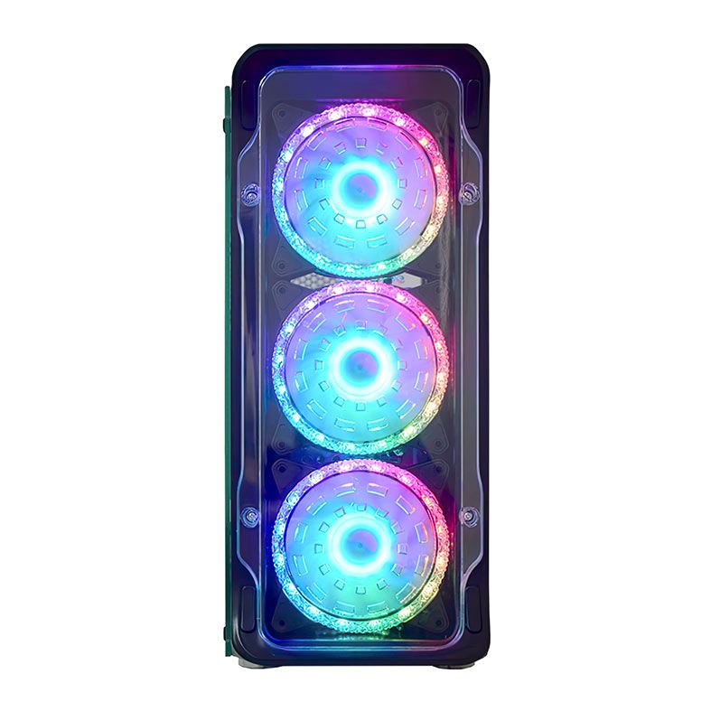 Gabinete Gamer K-MEX CG-xxFF, RGB, Mid-Tower, Lateral de Vidro, Com 3 Fans, Preto, CG01FFRH0010B0X