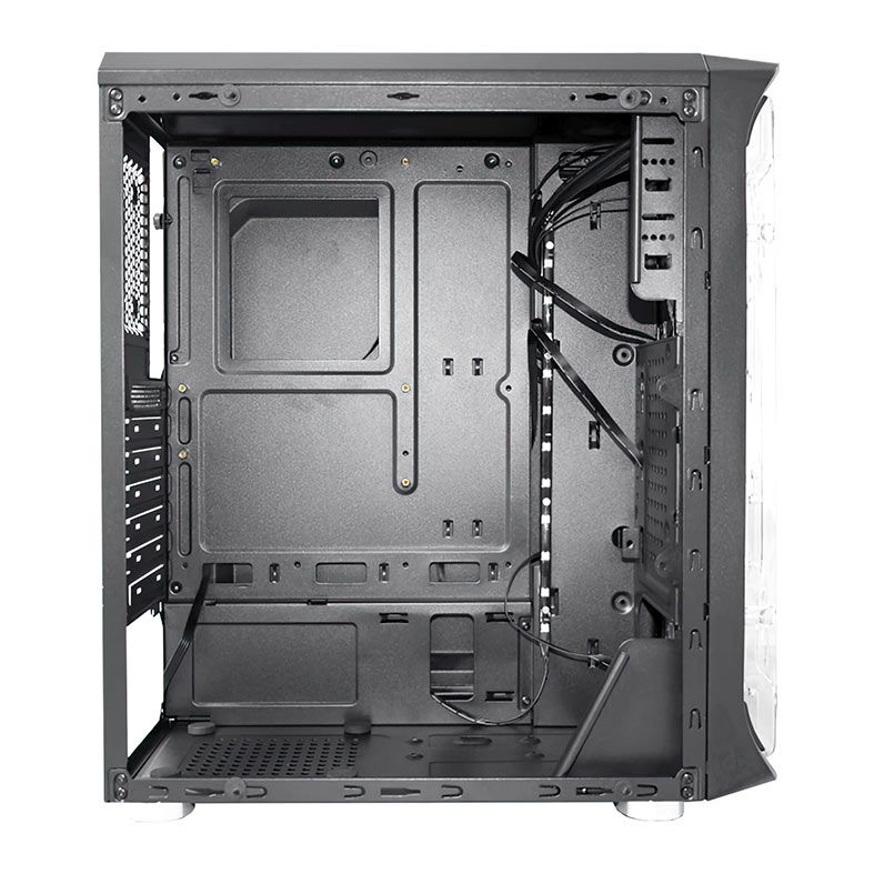 Gabinete Gamer K-MEX CG-xxFF, RGB, Mid-Tower, Lateral de Vidro, Com 3 Fans, Preto, CG01FFRH0010B0X