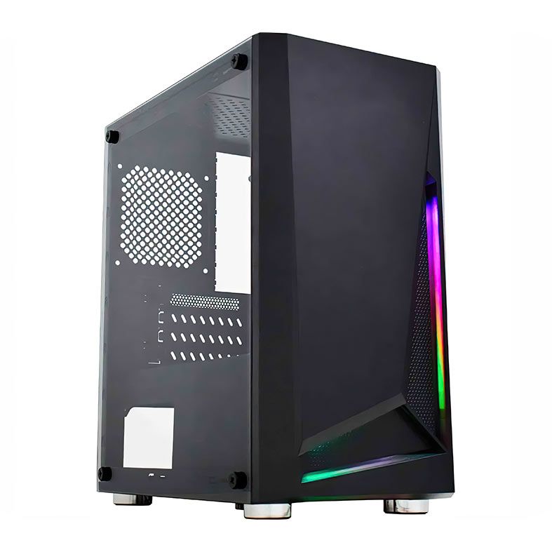 Gabinete Gamer K-MEX CG-xxKT, RGB, Mid-Tower, Lateral de Vidro, Preto, CG01KTRH0010B0X