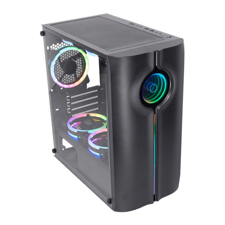 Gabinete Gamer K-MEX CG-xxME, RGB, Mid-Tower, Lateral de Vidro, Preto, CG01MERH0010B0X