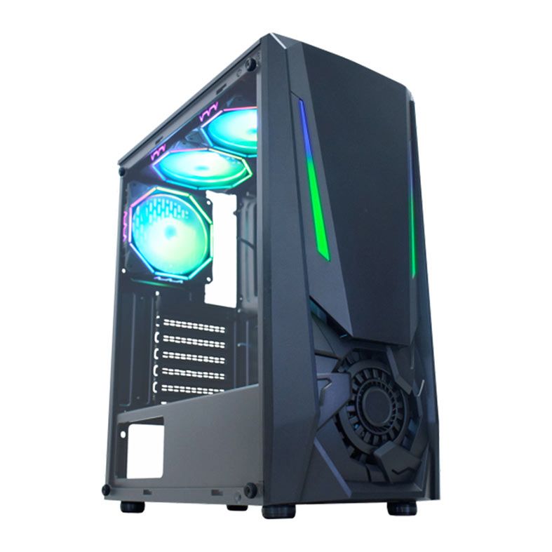 Gabinete Gamer K-MEX CG-xxTJ, RGB, Mid-Tower, Lateral de Vidro, Preto, CG01TJRH001CB0X