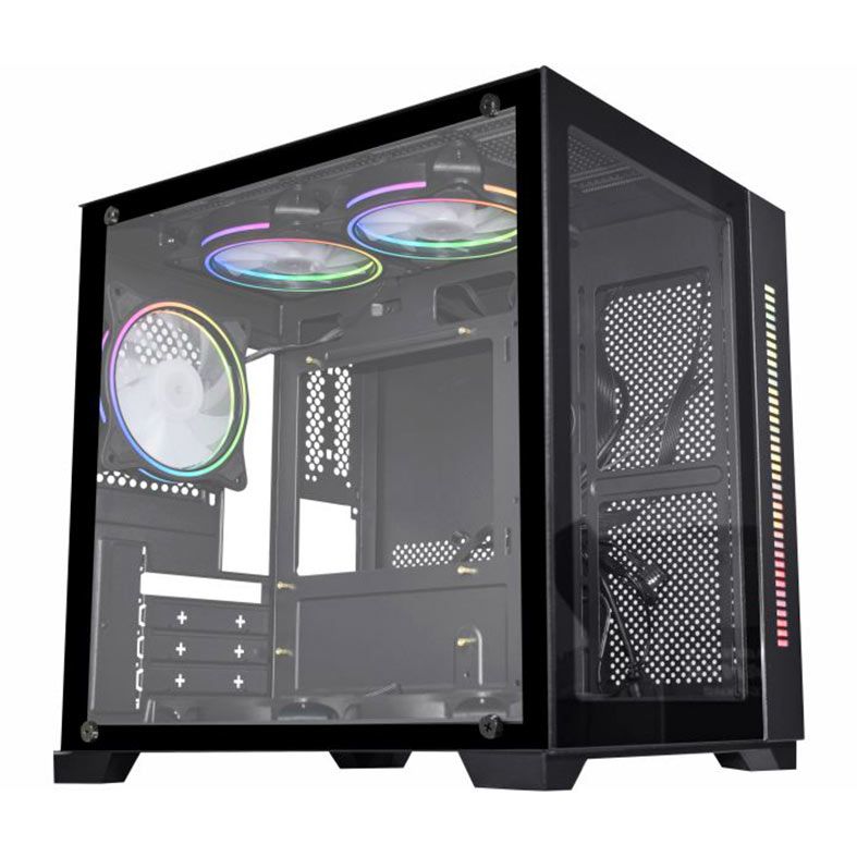 Gabinete Gamer K-MEX CG-xxAD, RGB, Mid-Tower, Lateral de Vidro, Preto, CG02ADRH002CB0X