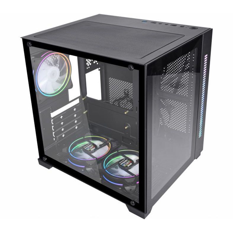 Gabinete Gamer K-MEX CG-xxAD, RGB, Mid-Tower, Lateral de Vidro, Preto, CG02ADRH002CB0X