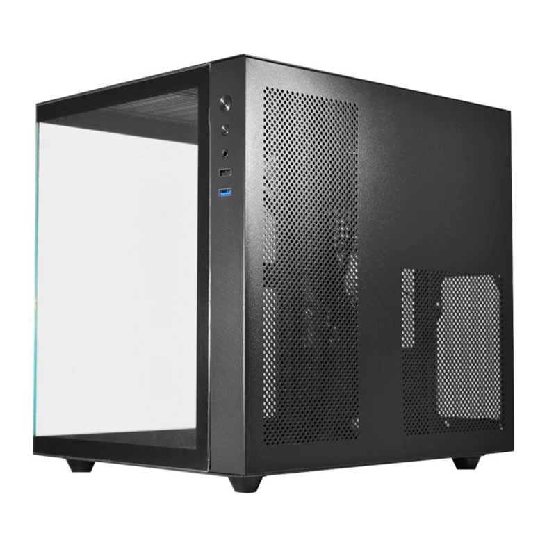 Gabinete Gamer K-Mex Aquario CG-02SB, Mini-Tower, Lateral de Vidro, Preto, CG02SBRH002CB0X