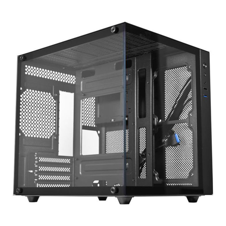 Gabinete Gamer K-Mex Aquario CG-02SB, Mini-Tower, Lateral de Vidro, Preto, CG02SBRH002CB0X