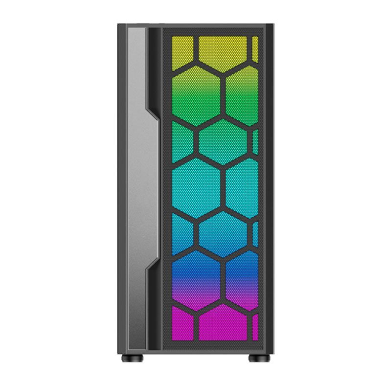 Gabinete Gamer K-MEX CG-xxTT, Mid-Tower, Lateral de Vidro, Preto, CG02TTRH0010B0X
