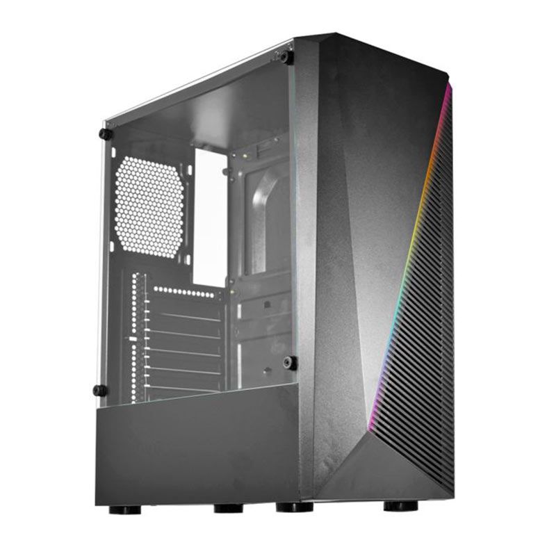 Gabinete Gamer K-Mex CG-02W5 Demon I, Mid-Tower, Lateral de Vidro, Preto, CG02W5RH001CB0X