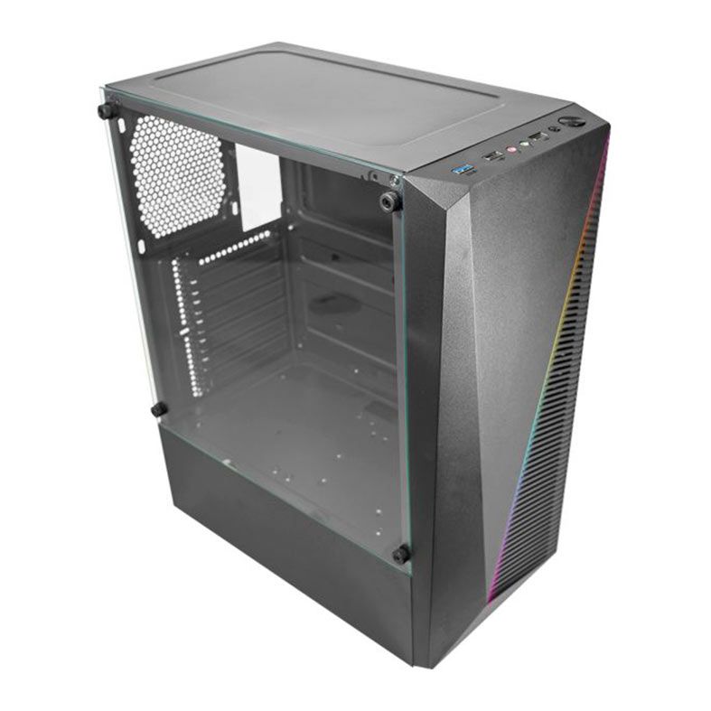 Gabinete Gamer K-Mex CG-02W5 Demon I, Mid-Tower, Lateral de Vidro, Preto, CG02W5RH001CB0X