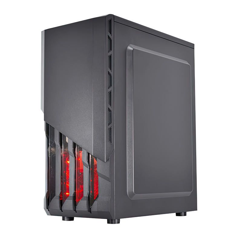 Gabinete Gamer K-MEX CG-xxAA, Mid-Tower, Lateral de Vidro, Com 1 Fan, Preto, CG03AARH001CB0X