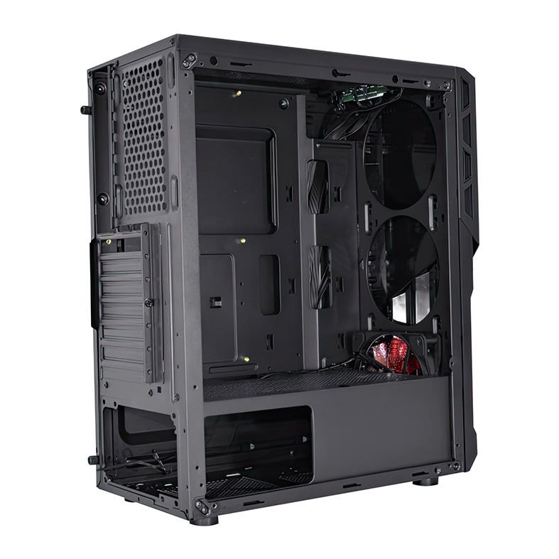 Gabinete Gamer K-MEX CG-xxAA, Mid-Tower, Lateral de Vidro, Com 1 Fan, Preto, CG03AARH001CB0X