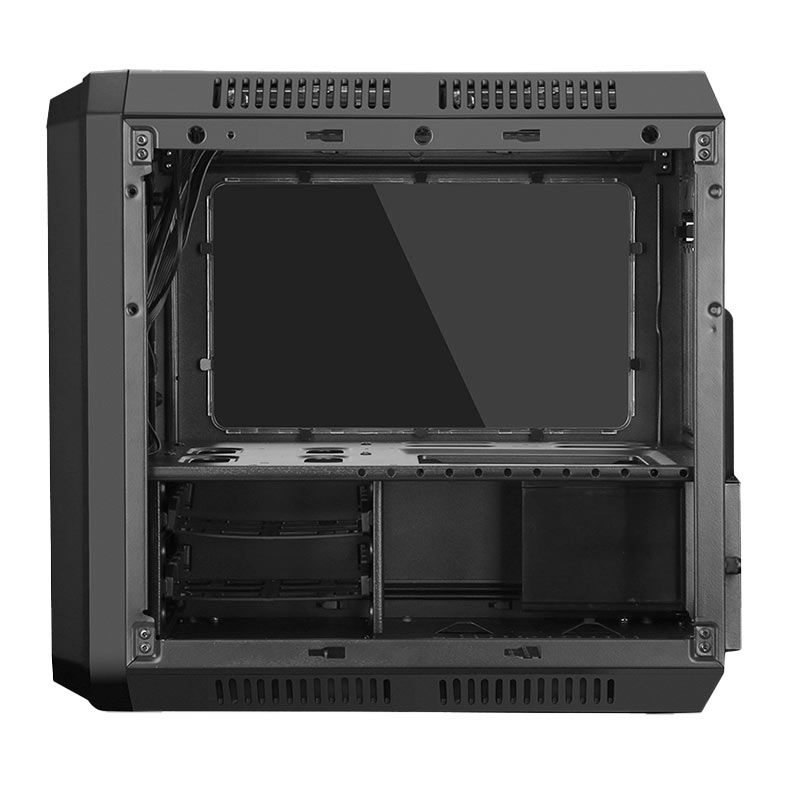 Gabinete Gamer K-MEX CG-xxRC, RGB, Mini-Tower, Lateral de Acrilico, Com 1 Fan, Preto, CG03RCRH003CB0X
