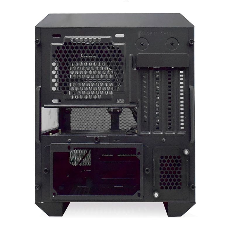 Gabinete Gamer K-MEX CG-xxRC, RGB, Mini-Tower, Lateral de Acrilico, Com 1 Fan, Preto, CG03RCRH003CB0X