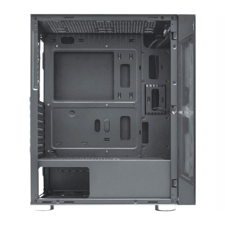 Gabinete Gamer K-MEX CG-04A1 Anjo de Combate, Mid-Tower, Lateral de Vidro, Com 2 Fans, Preto, CG04A1RH004CB0X