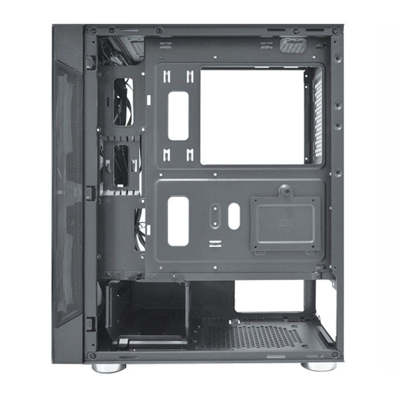 Gabinete Gamer K-MEX CG-04A1 Anjo de Combate, Mid-Tower, Lateral de Vidro, Com 2 Fans, Preto, CG04A1RH004CB0X