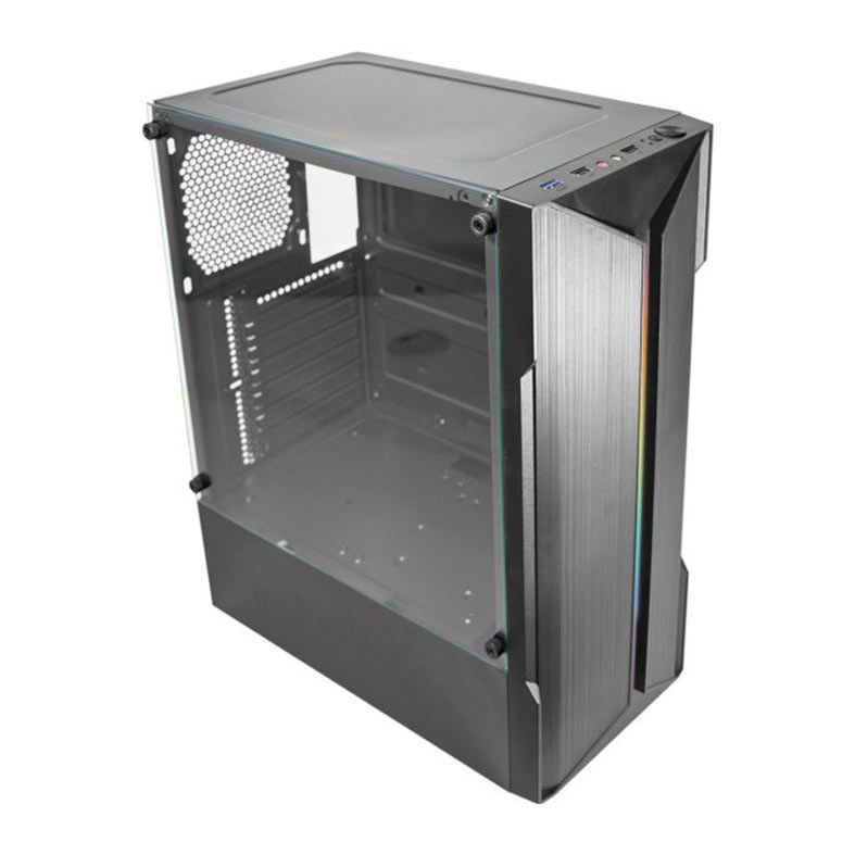 Gabinete Gamer K-Mex CG-06W5 Demon II, Mid-Tower, Lateral de Vidro, Preto, CG06W5RH001CB0X