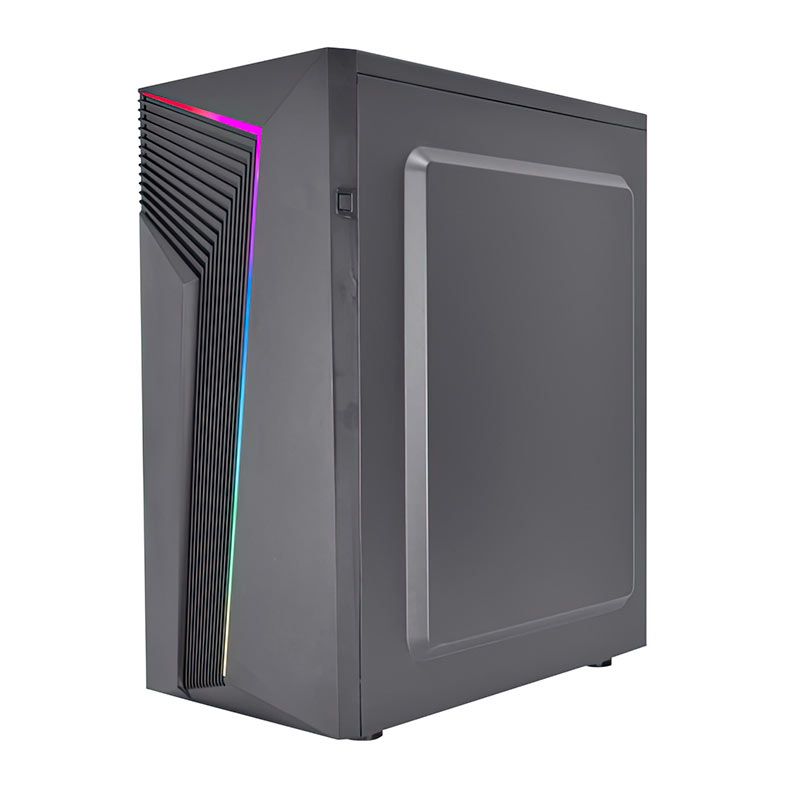 Gabinete Gamer K-MEX CG-xxAA, RGB, Mid-Tower, Lateral de Vidro, Preto, CG10AARH001CB0X