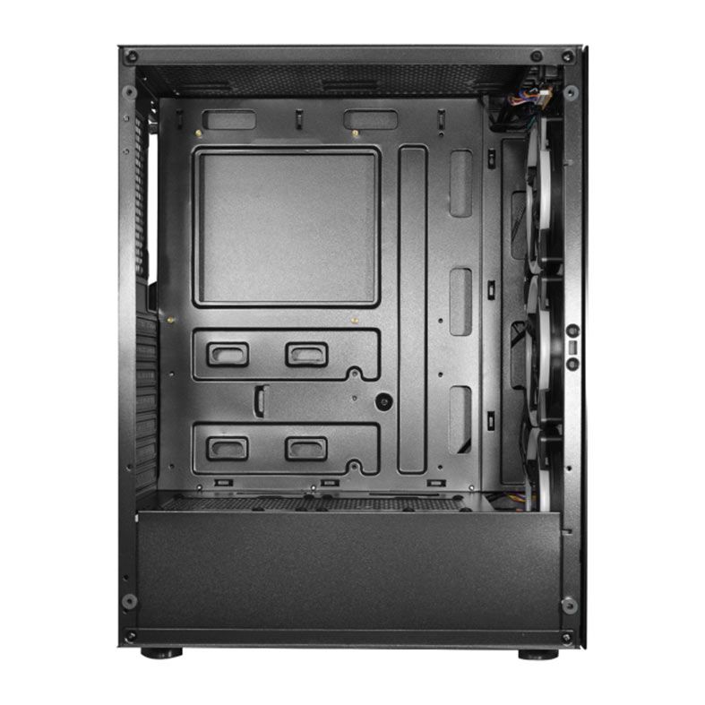 Gabinete Gamer K-Mex CG-10H3, RGB, Mid-Tower, Lateral de Vidro, Com 3 Fans, Preto, CG10H3RH001CB0X