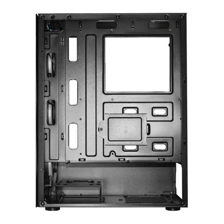 Gabinete Gamer K-Mex CG-10H3, RGB, Mid-Tower, Lateral de Vidro, Com 3 Fans, Preto, CG10H3RH001CB0X