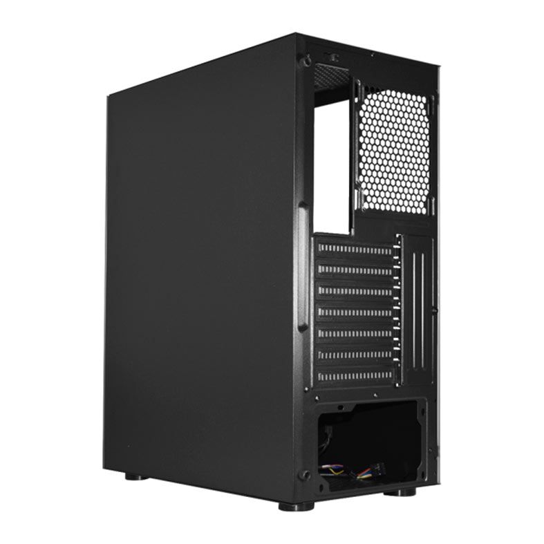 Gabinete Gamer K-Mex CG-10H3, RGB, Mid-Tower, Lateral de Vidro, Com 3 Fans, Preto, CG10H3RH001CB0X