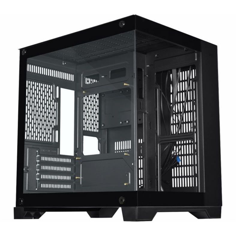 Gabinete Gamer K-Mex Space Aqua CG10-KN, Mini-tower, Lateral de Vidro, Preto, CG10KNRH001CB0X