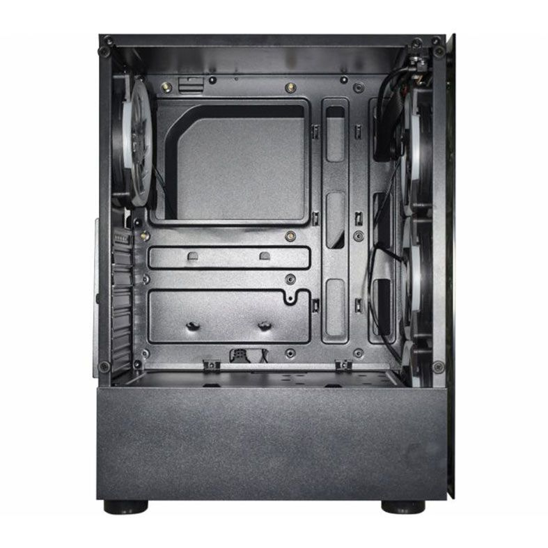 Gabinete Gamer K-MEX CG-10W5, RGB, Mid-Tower, Lateral De Vidro, Com 3 Fans, Preto, CG10W5RH001CB0X