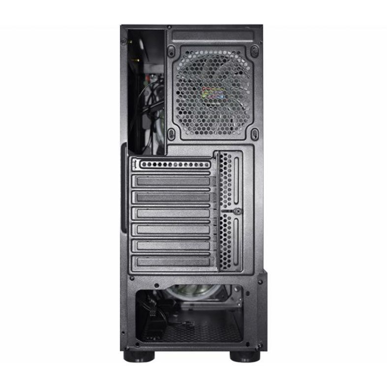 Gabinete Gamer K-MEX CG-10W5, RGB, Mid-Tower, Lateral De Vidro, Com 3 Fans, Preto, CG10W5RH001CB0X