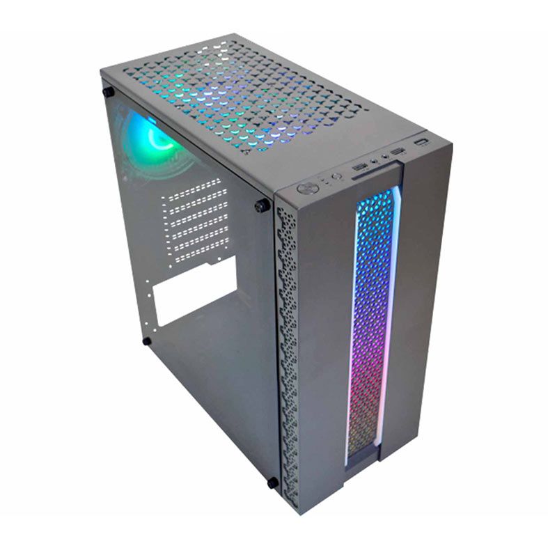 Gabinete Gamer K-Mex CG-42TP, RGB, Mid-Tower, Lateral de Acrilico, Preto, CG42TPRH001CB0X