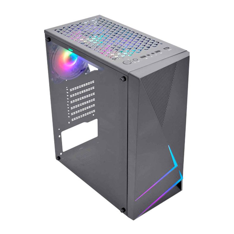 Gabinete Gamer K-MEX CG-xxTP, RGB, Mid-Tower, Lateral de Acrilico, Preto, CG45TPRH001CB0X