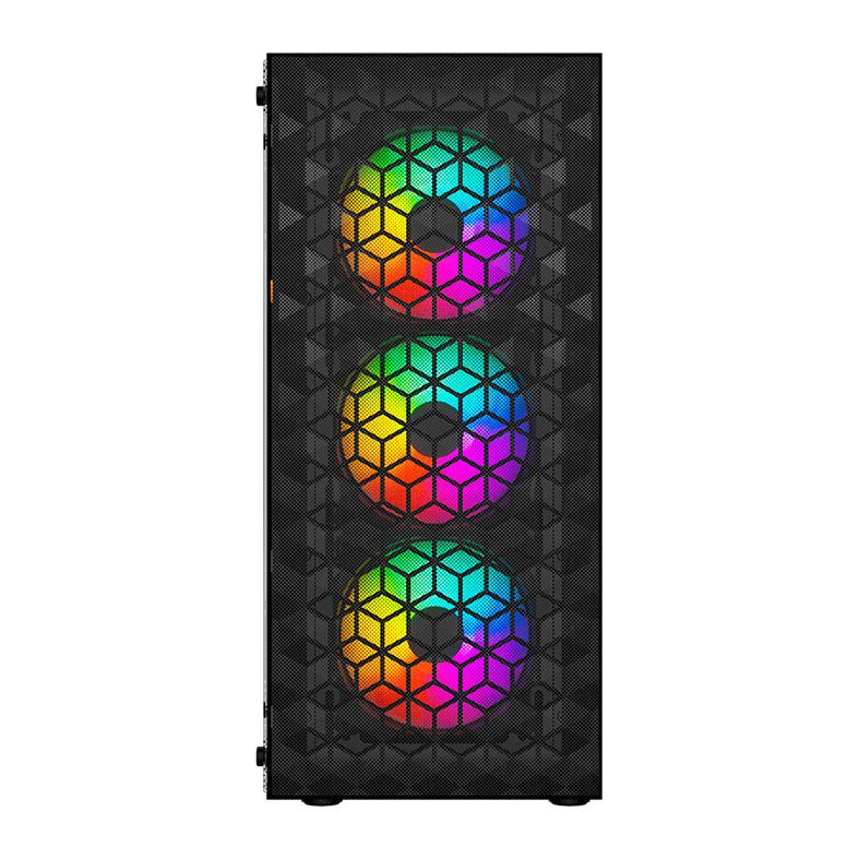 Gabinete Gamer Fantech Aero 2 CG83, Mid-Tower, Lateral de Vidro, Com 4 Fans, Preto, CG83-BK