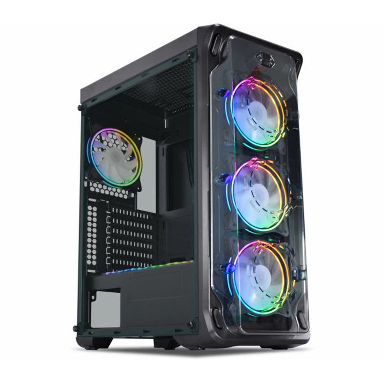 Gabinete Gamer K-MEX CG-A1B1, Mid-Tower, Lateral de Acrilico, Com 3 Fans, Preto, CGA1B1RH001CB0X