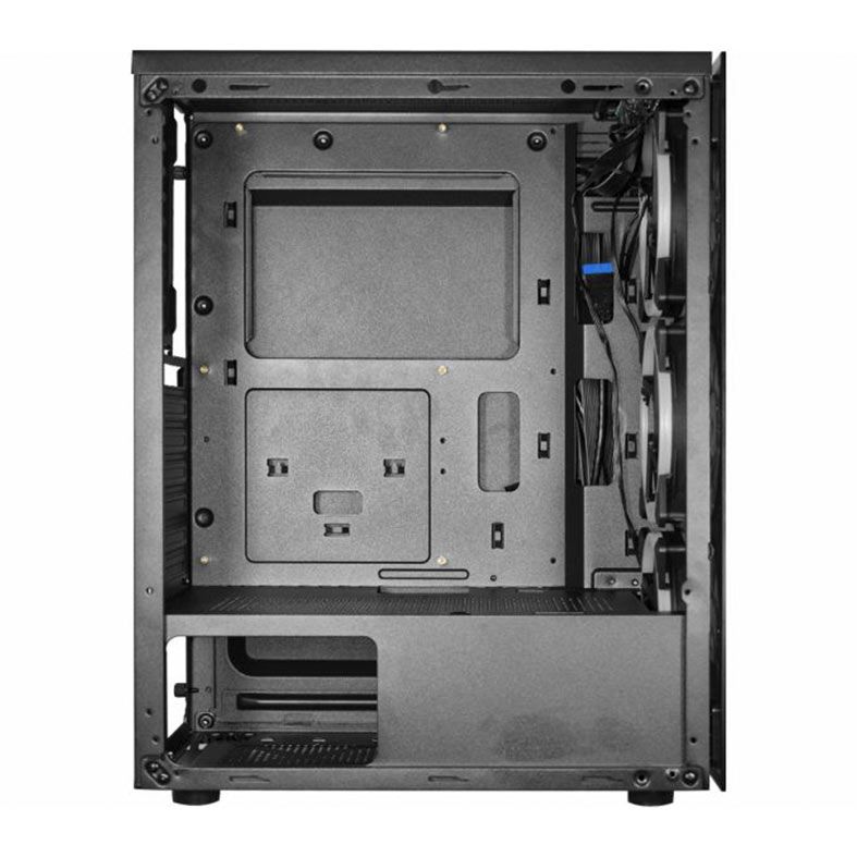Gabinete Gamer K-Mex Divinus CG-AL10, Rainbow, Mid-Tower, Lateral de Video, Com 3 Fans, Preto, CGAL10RH001CB0X