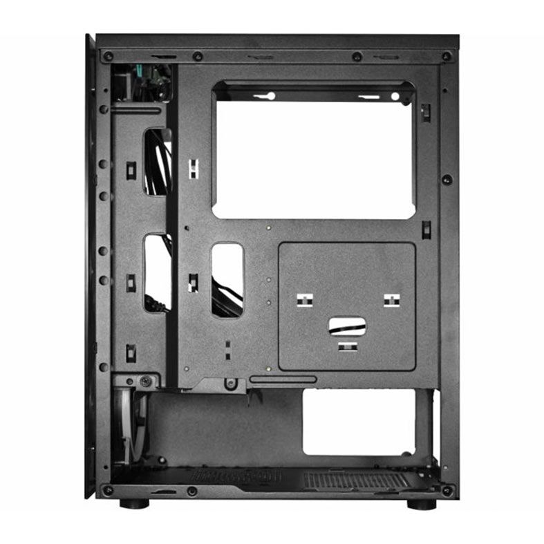 Gabinete Gamer K-Mex Divinus CG-AL10, Rainbow, Mid-Tower, Lateral de Video, Com 3 Fans, Preto, CGAL10RH001CB0X