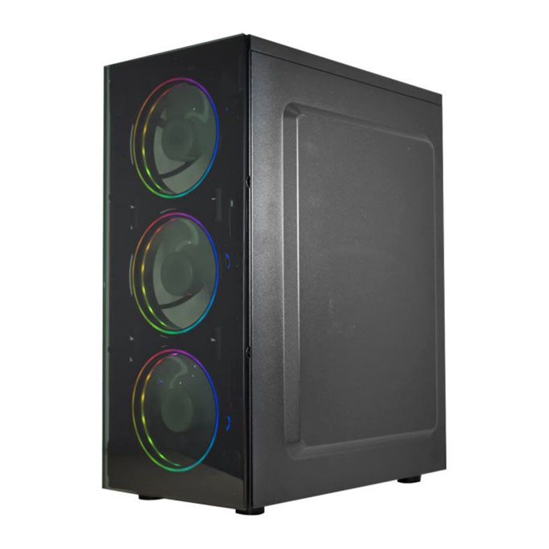 Gabinete Gamer K-MEX Divinus CG-CL10, ARGB, Mid-Tower, Lateral De Vidro, Com 3 Fans, Preto, CGCL10RH001CB0X