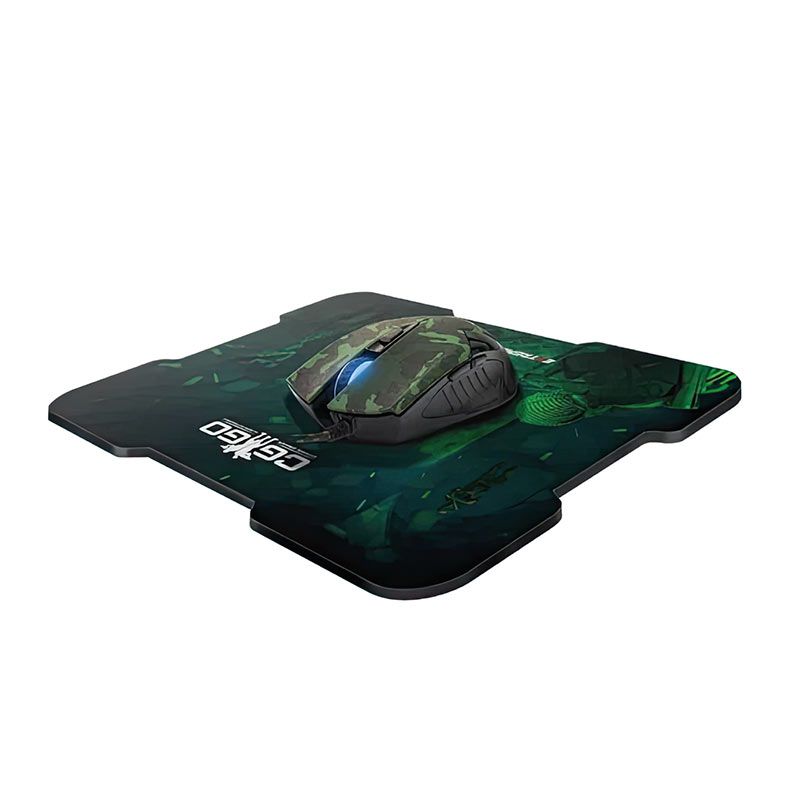 Combo Gamer ELG CGGO, 3200DPI, 6 Botões, Led 4 Cores, 300x215x3mm, Camuflado, CGGO21