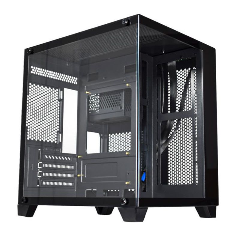 Gabinete Gamer K-Mex Space Aqua II, Mini-Tower, Lateral de Vidro, Preto, CGQN24RH001CB0X