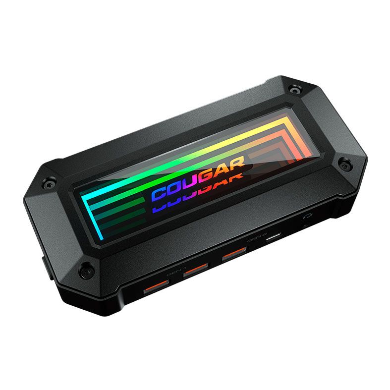 Docking Station Cougar DS10, RGB, 2x HDMI, 3x USB-A, 1x USB-C, 1x Lan, 1x Audio, Leitor de Cartao SD, CGR-KB71-4K602B-01