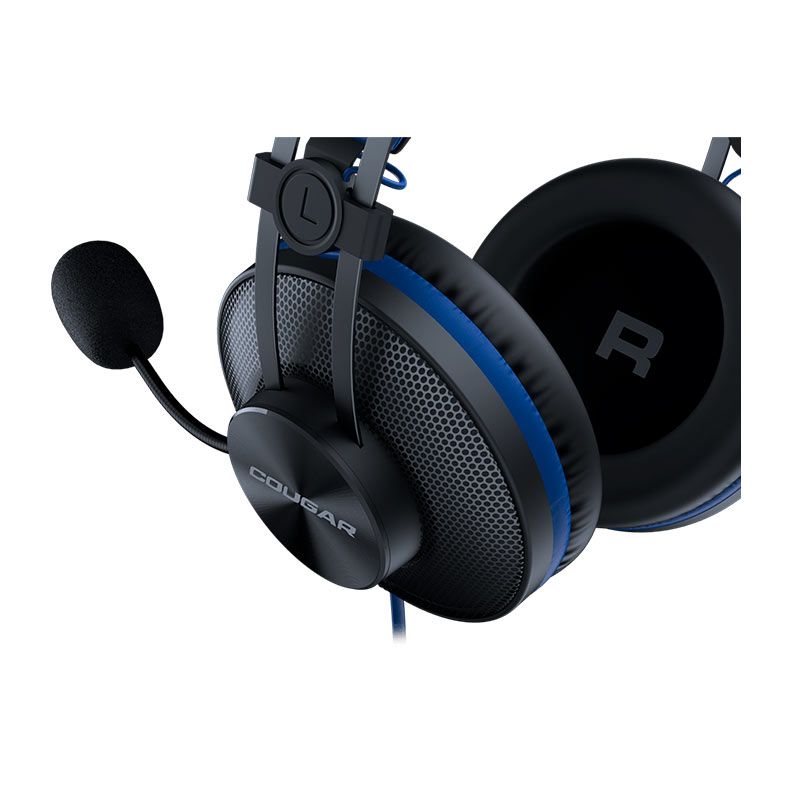 Headset Gamer Cougar Immersa Essential, Drivers 40mm, Preto e Azul, CGR-P40S-350