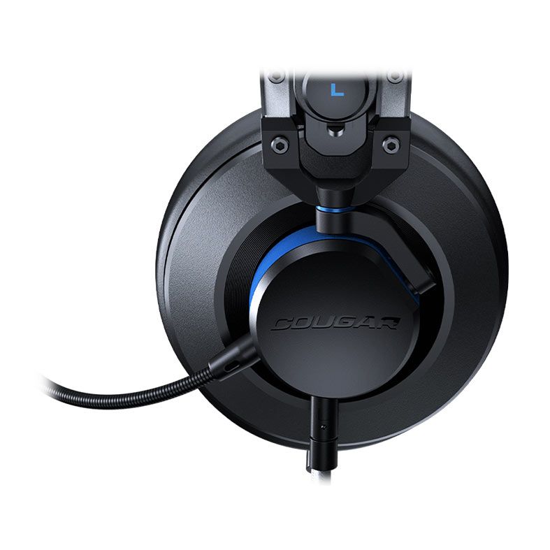 Headset Gamer Cougar VM410 PS, Drivers 53mm, Preto e Azul, CGR