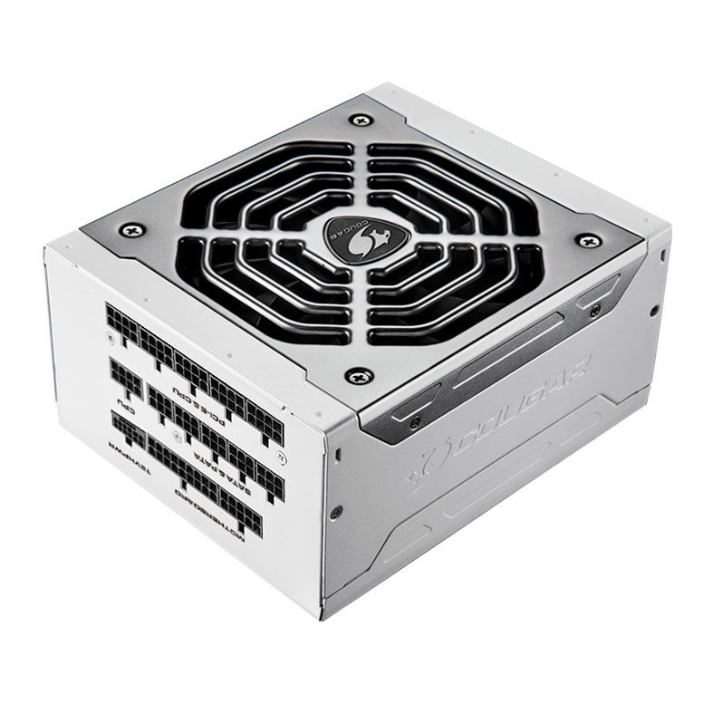 Fonte Cougar Polar X2 1200, 1200W, ATX 3.0, PCI-e 5.0, 80 Plus Platinum, Branca, CGR-PRX2-1200